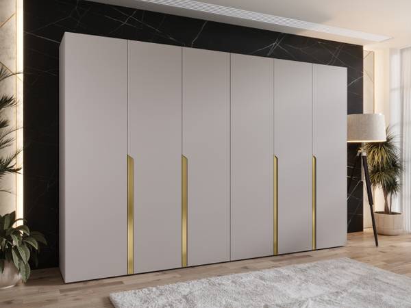 Kleiderschrank Mila 1 Kaschmir - Gold - Durchmesser: 300 cm