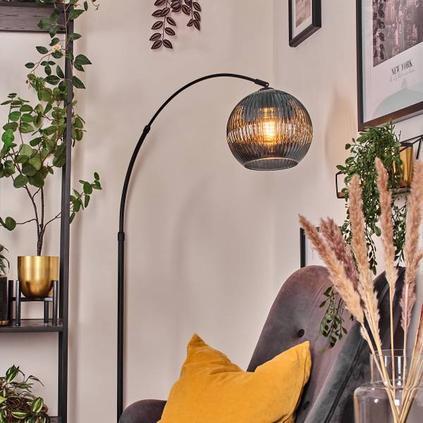 Stehlampe Cesaro Blau - Metall - Stein - 39 x 22 x 72 cm