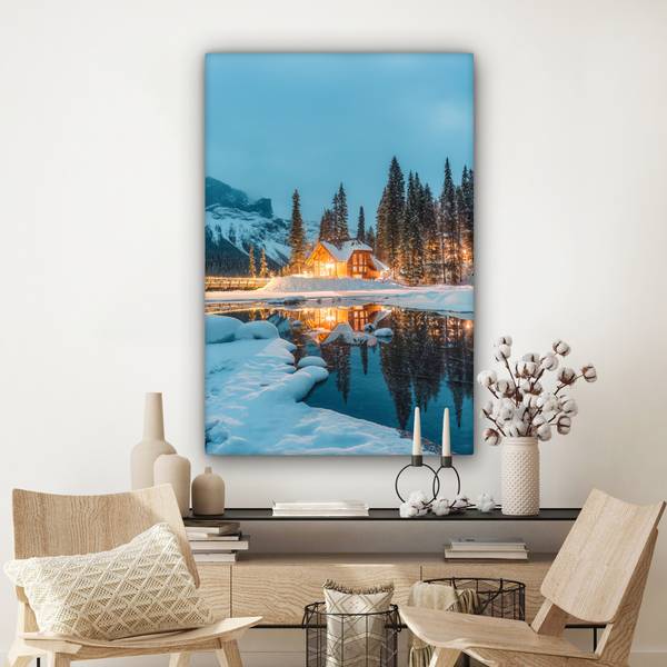 LEINWANDBILD Winterlandschaft 90 x 140 cm