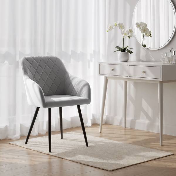 ESSZIMMERSTUHL VELTO 6er-Set Schwarz - Grau