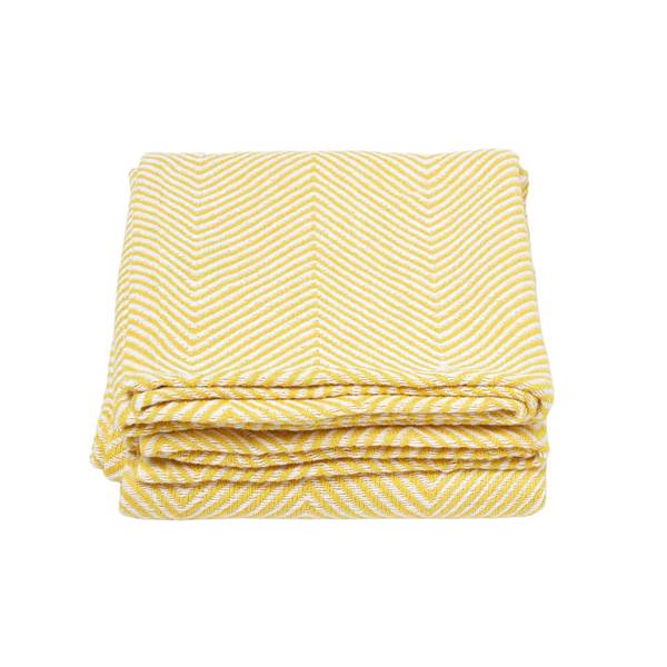 Tagesdecke Halden mit Chevron-Muster Gelb