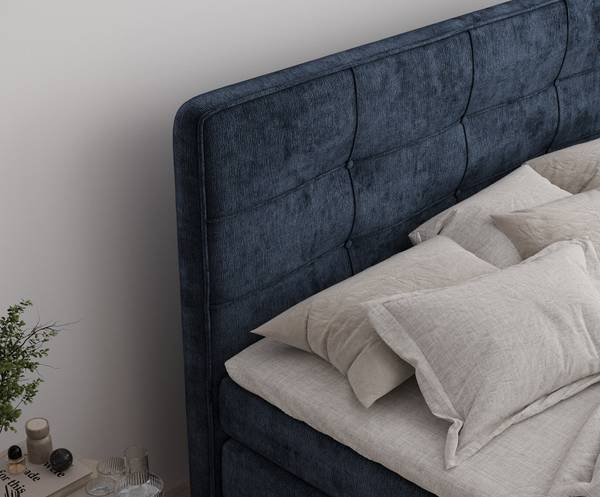 Boxspringbett Semplice Marineblau - Liegefläche Breite: 160 cm