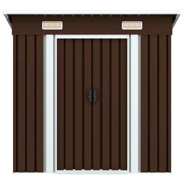 Gartenschuppen 47027 Braun - Metall - 194 x 181 x 121 cm