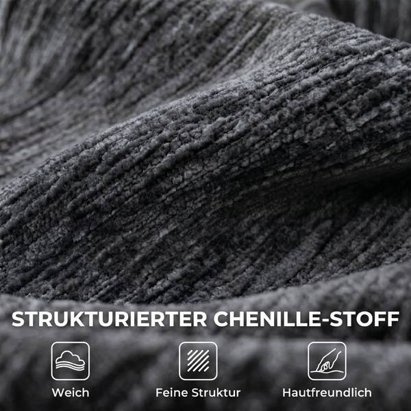 3-Sitzer-Sofa 83B-861V01GY Grau - Chenille - Polyester - 104 x 87 x 248 cm