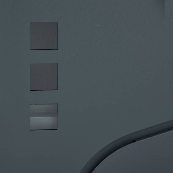 Brievenbus met krantenrol antraciet grijs - staal - 37 x 37 x 11 cm