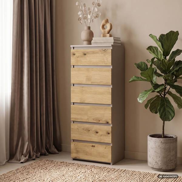 Kommode CL6 2529 Beige - Kaschmir - Eiche Dekor