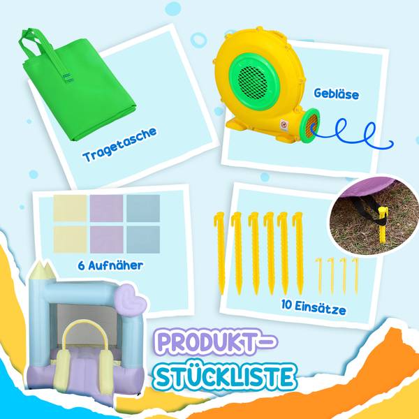 Hüpfburg 346-016V90MX Textil - 165 x 200 x 250 cm