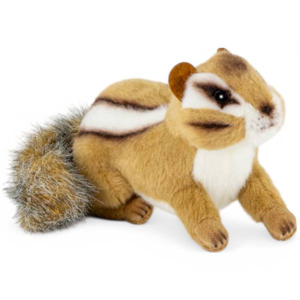 Kuscheltier Streifenhörnchen Braun - Kunstfell - 10 x 12 x 17 cm
