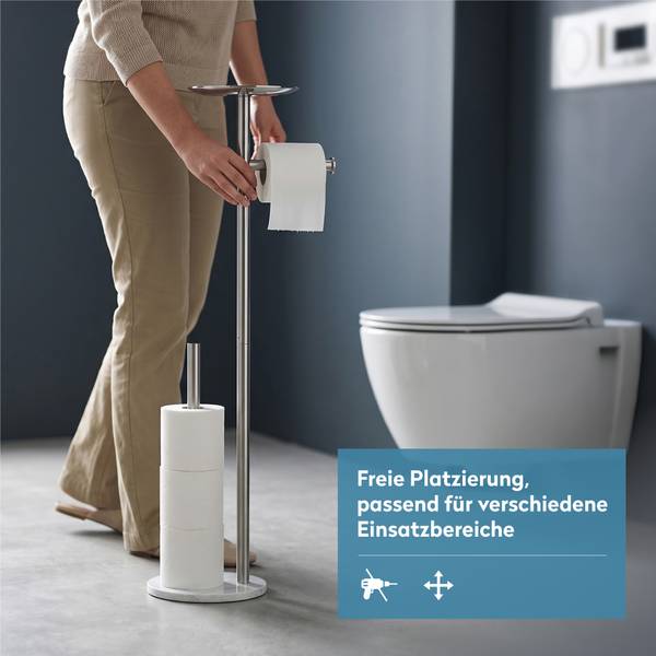 Toilettenpapierhalter Lino-06 Silber
