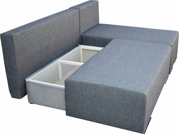 Ecksofa Ecco Plus Graphit - 198 x 80 x 140 cm