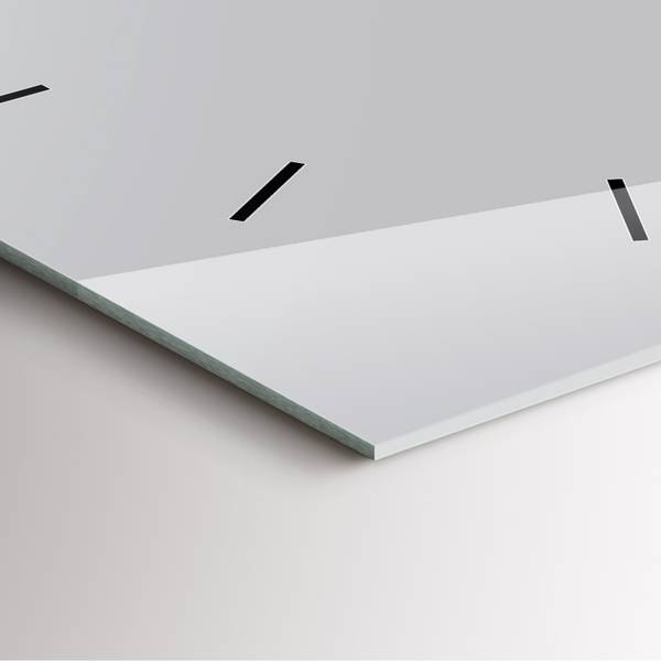 Wanduhr Morgengrauen Grau - Glas - 30 x 30 x 0 cm