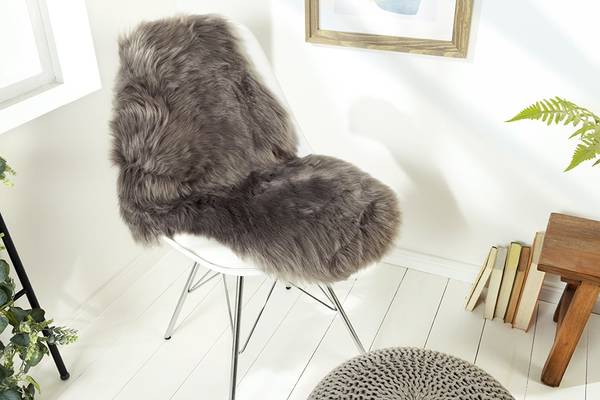 Kunstfell DOLLY Grau - Polyester - 85 x 1 x 50 cm