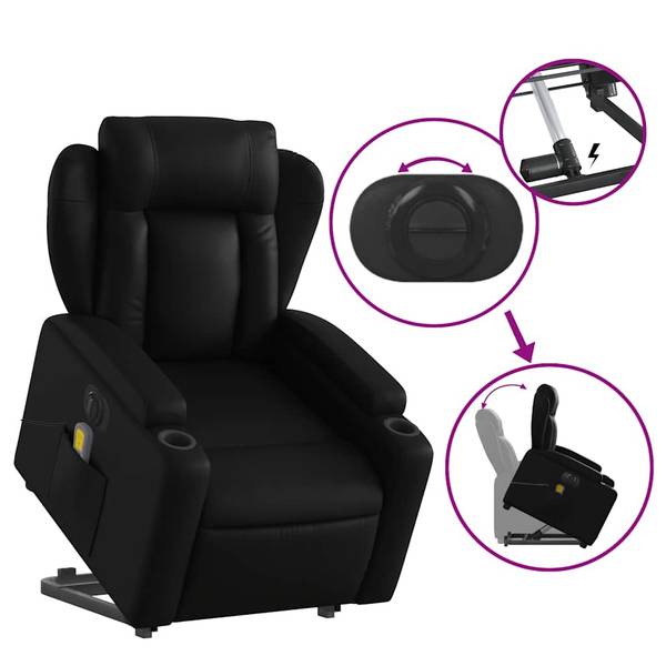 Fauteuil inclinable de massage 3032385-4 Noir
