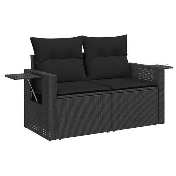 Garten-Lounge-Set 3037107-3 8-teilig Schwarz