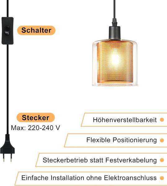 Pendelleuchte Quigley Schwarz - Metall - 12 x 450 x 13 cm