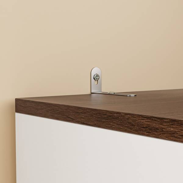 Kleiderschrank KSB03-W Braun - Weiß - Holzwerkstoff - 55 x 187 x 45 cm
