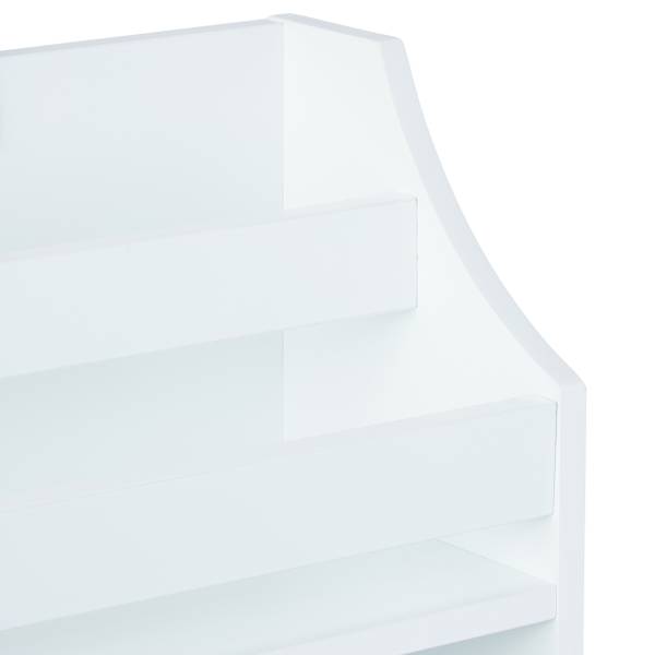 Boekenrek kind voor wand 5 vakken wit - plaatmateriaal op houtbasis - 52 x 60 x 18 cm