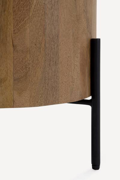 TV-meubels  11385 bruin - deels massief hout - 40 x 52 x 180 cm