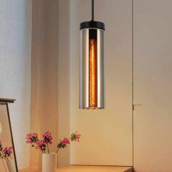 Pendelleuchte Marple Schwarz - Metall - 8 x 158 x 8 cm