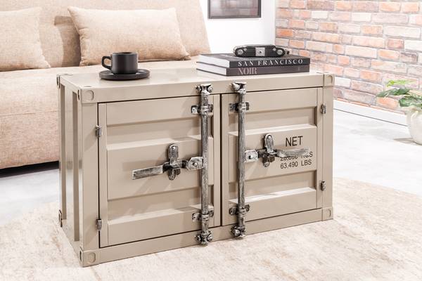 Verriegelbarer Aktenschrank GLOBETROTTER Beige - Grau