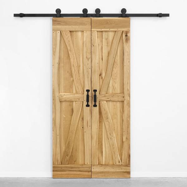 Dubbele schuifdeur FLINSTON 2 honingkleurig