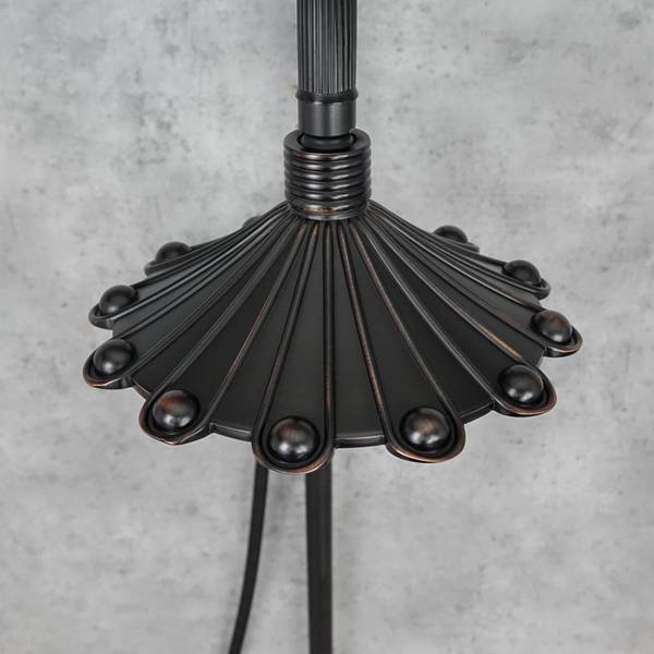 Douchesysteem Flower zwart - messing - 23 x 135 x 53 cm