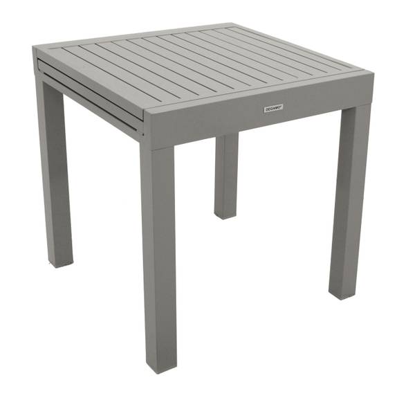 Balkongarnitur BAGO 5-teilig Schwarz - Grau - Aluminium - 70 x 74 x 120 cm
