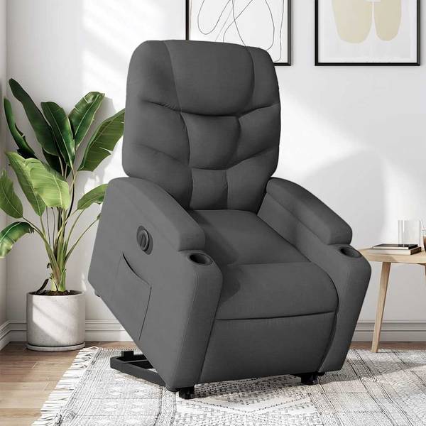 Fauteuil inclinable levage 3032386-3 Gris foncé - Gris