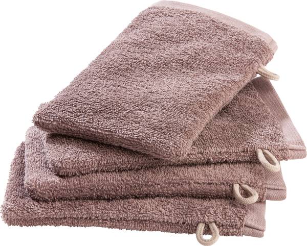 Waschhandschuh 4er-Pack 117442 Braun