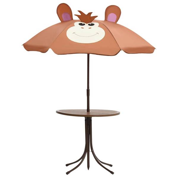 Salon de jardin 3002450  lot de 3 Marron