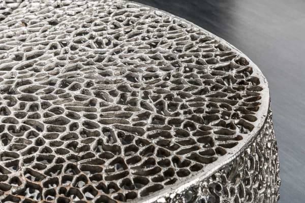 Couchtisch LEAF Silber - Metall - 80 x 41 x 80 cm