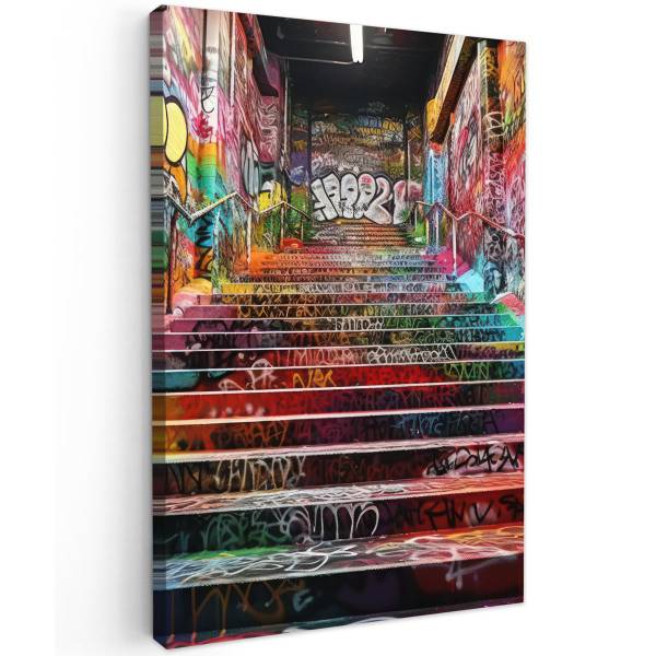 CANVAS SCHILDERIJ Trap 60 x 90 cm