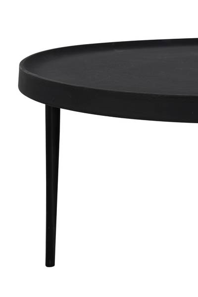 Couchtisch TOBIAS 2-er Set Schwarz - Metall - 75 x 44 x 75 cm