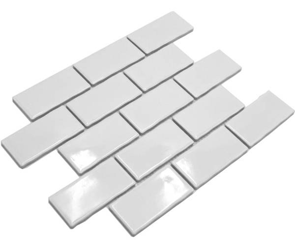 Mosaikfliesen HSS 238 Weiß - Keramik - 27 x 27 x 27 cm