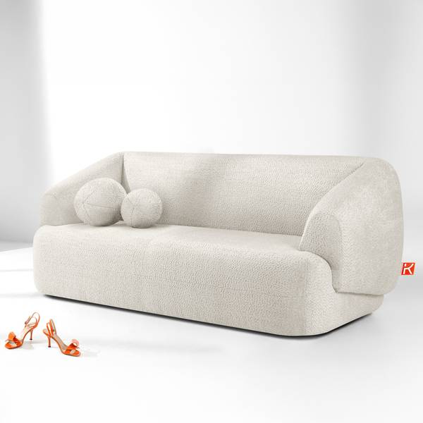 Canapé individuel VIRA Blanc - Gamme chenille