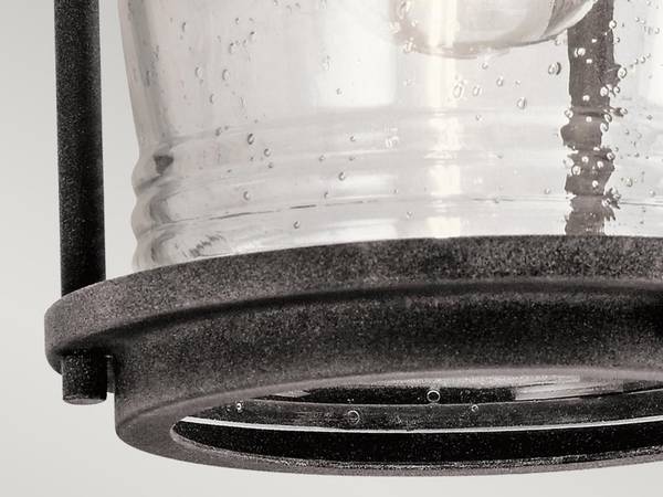 Außenwandlaterne Anthrazit, Höhe 28cm Anthrazit - Durchsichtig