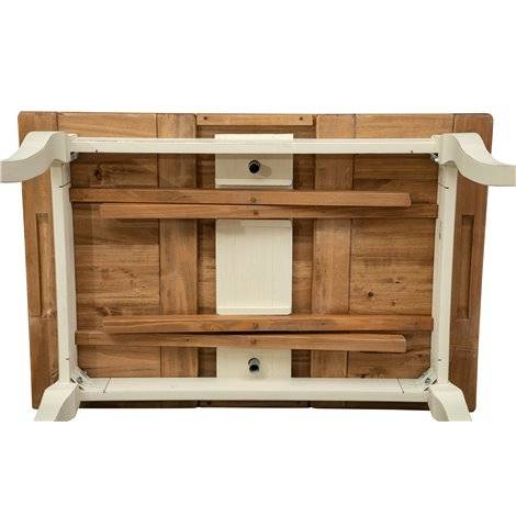 Esstisch Ausziehbar 120x80cm Braun - Weiß - Linde - 80 x 80 x 120 cm