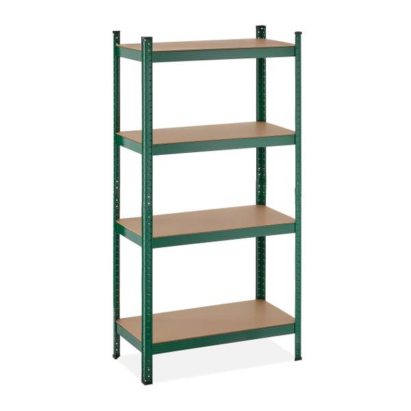 Stellingkast groen met 4 planken bruin - groen - staal - 80 x 156 x 40 cm