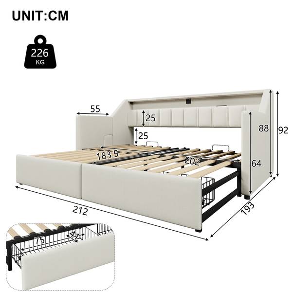 Einzelbetten K-774 Beige