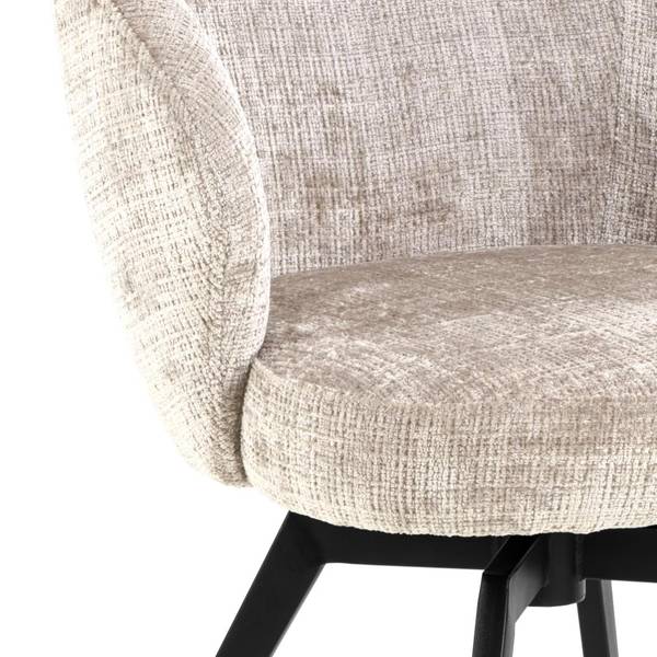 Darlene eetkamerstoel beige - textiel - 59 x 80 x 60 cm