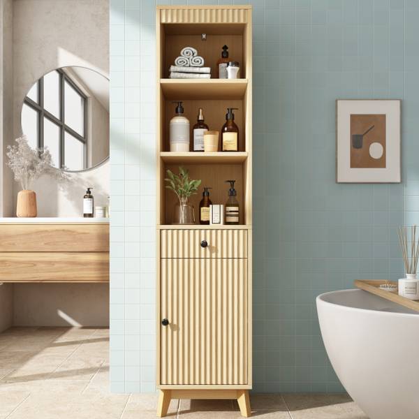 Hochschrank Prometheus Ⅲ Braun - Holzwerkstoff - 40 x 172 x 36 cm