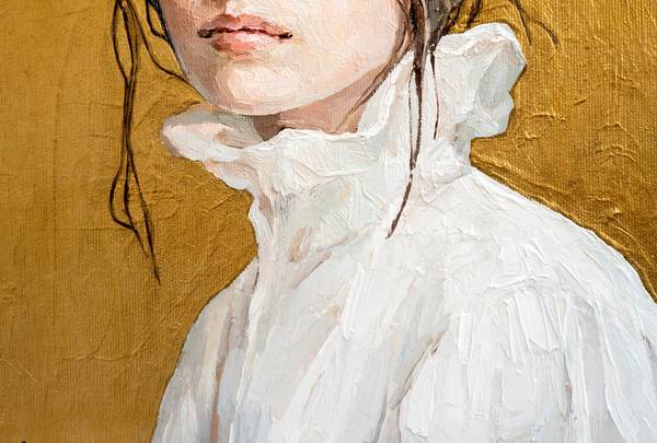 Fototapete Golda Walls by Patel Braun - Gold - Weiß - Gelb - Fleece - 400 x 270 x 1 cm