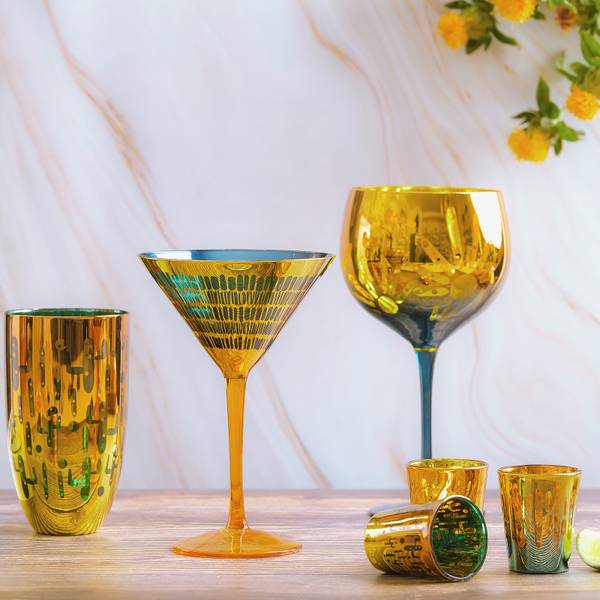 Gin-Gläsern Fiesta 2er-Set Glas - 24 x 22 x 12 cm