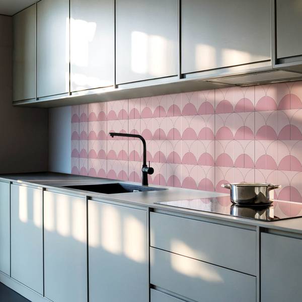 Klebepaneele Halbkreis Geo Anord 100 x 50 cm