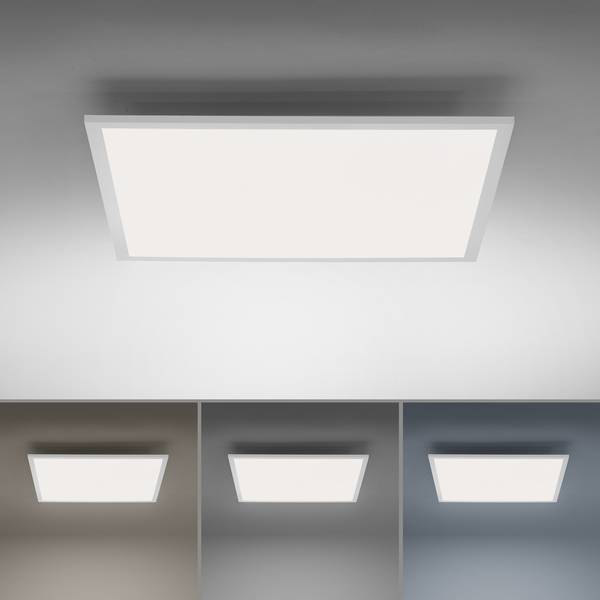 Deckenleuchte Q-Flag Weiß - Aluminium - 62 x 6 x 62 cm