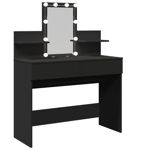 LED-Schminktisch XT5391 Schwarz - Holzwerkstoff - 40 x 130 x 100 cm