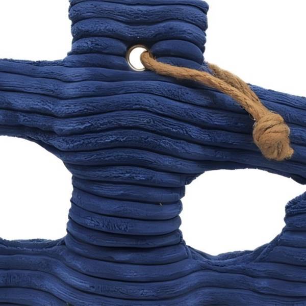 Deurstopper anker blauw - bruin - katoen - 42 x 38 x 28 cm
