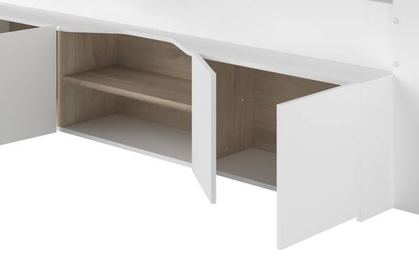 Hochbett Cleo1 Holzwerkstoff - 241 x 90 x 116 cm