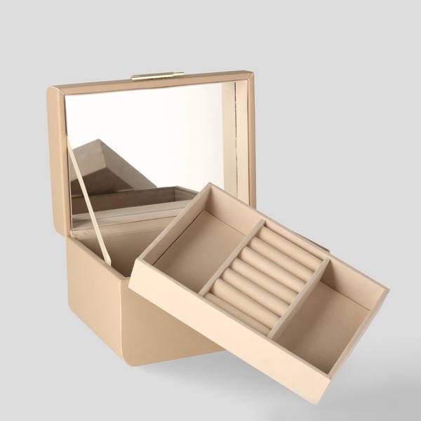 Schmuckkästchen Correna Beige - Kunststoff - 23 x 14 x 16 cm