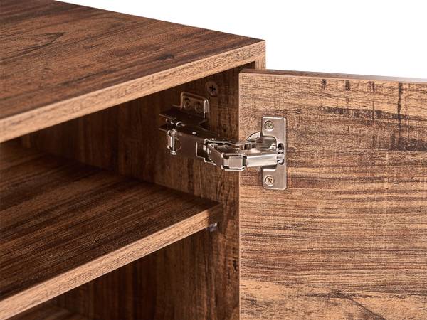Schuhschrank KEITH Schwarz - Braun - Holzwerkstoff - 70 x 93 x 35 cm